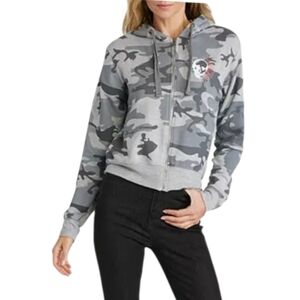 Chrldr Skull Camo Hoodie Sz M